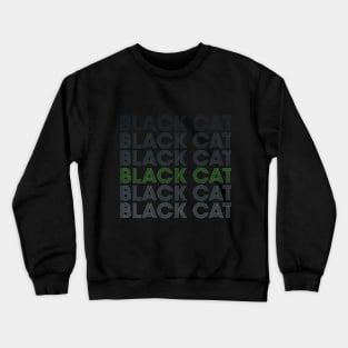 Retro Black Cat Crewneck Sweatshirt